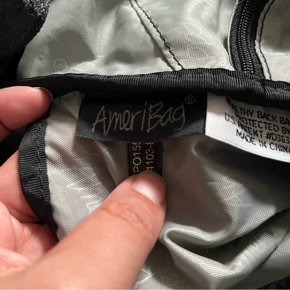 Ameri Bag | Healthy Back Bag Suede Blue Sling - image 4